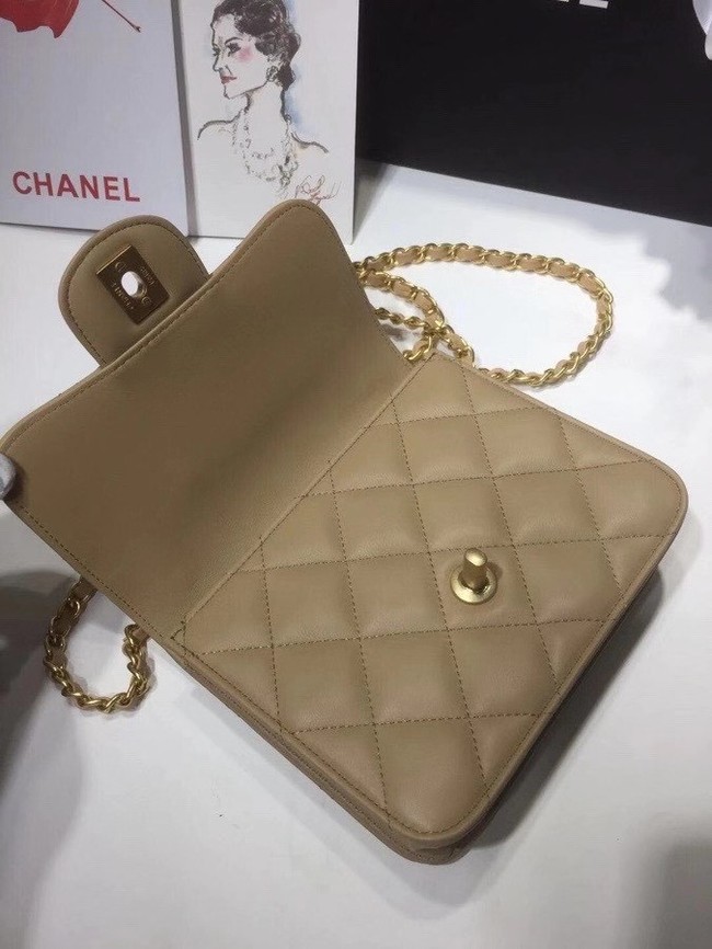 Chanel small tote bag 8817 Khaki