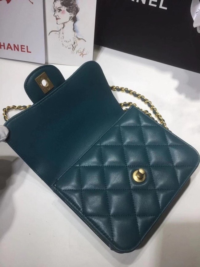 Chanel small tote bag 8817 blue