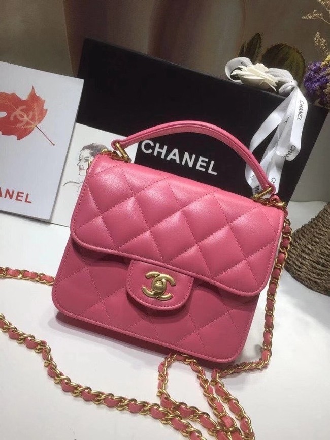 Chanel small tote bag 8817 pink