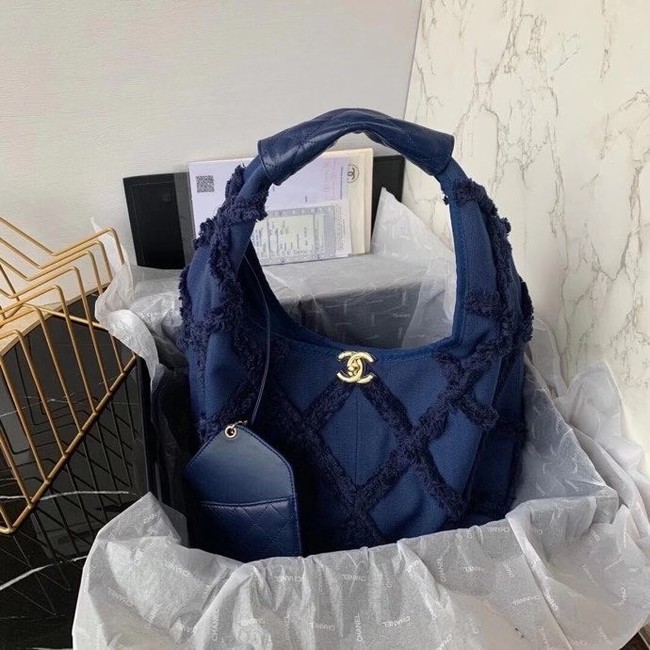 Chanel large hobo bag AS2292 Navy Blue