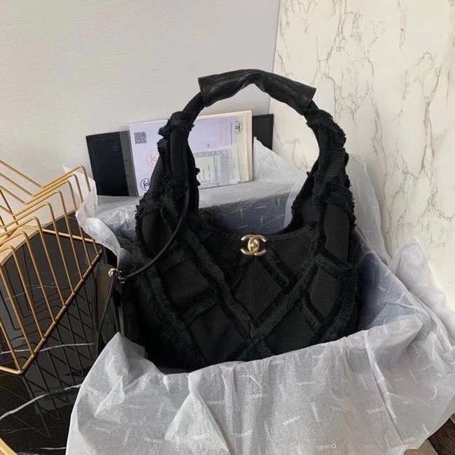 Chanel large hobo bag AS2292 black