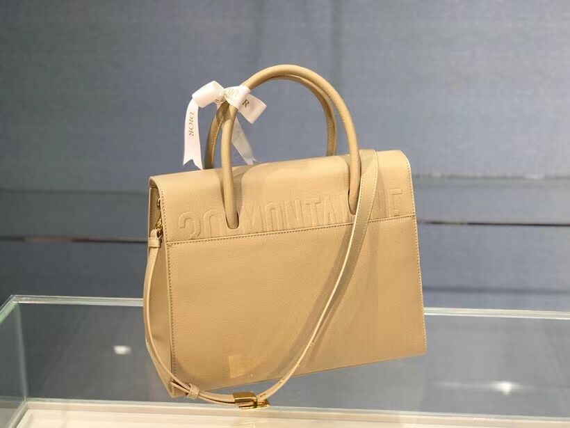 DIOR LARGE ST HONORE TOTE Grained Calfskin M9306UBAE apricot