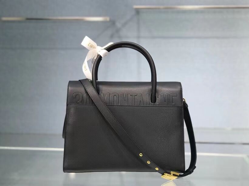 DIOR LARGE ST HONORE TOTE Grained Calfskin M9306UBAE black