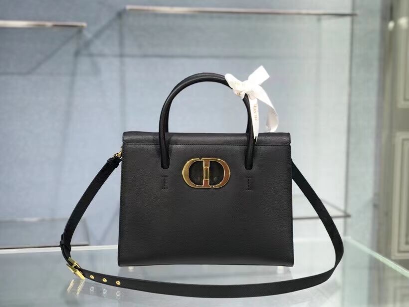 DIOR LARGE ST HONORE TOTE Grained Calfskin M9306UBAE black