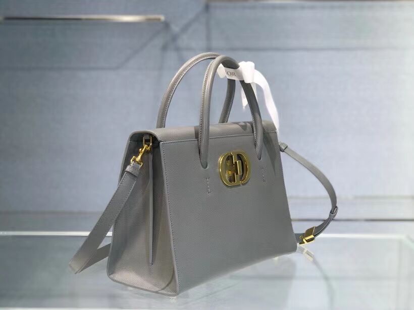 DIOR LARGE ST HONORE TOTE Grained Calfskin M9306UBAE gray