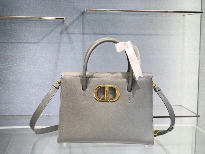 DIOR LARGE ST HONORE TOTE Grained Calfskin M9306UBAE gray