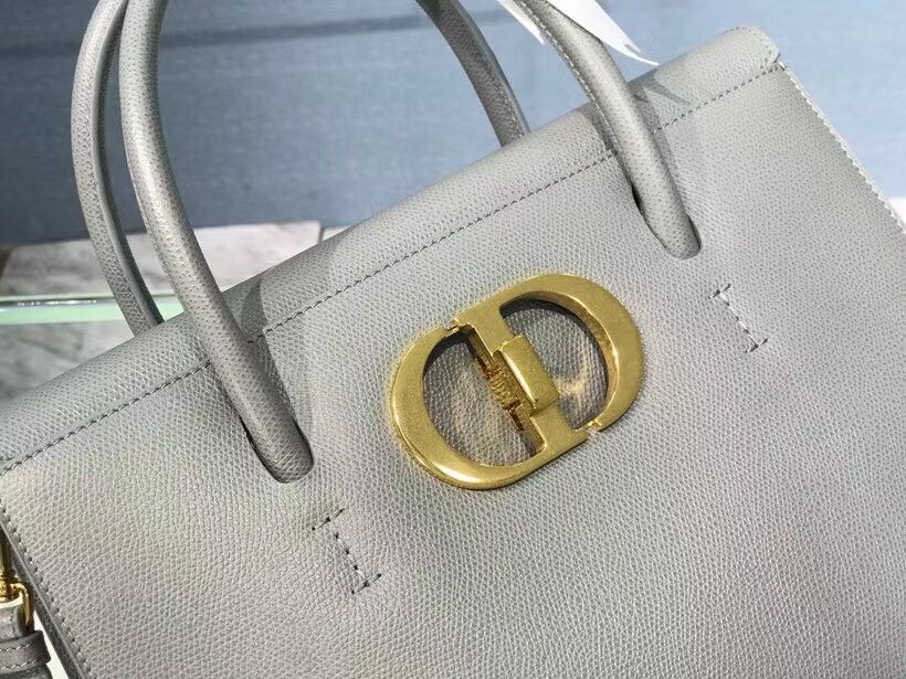 DIOR LARGE ST HONORE TOTE Grained Calfskin M9306UBAE gray