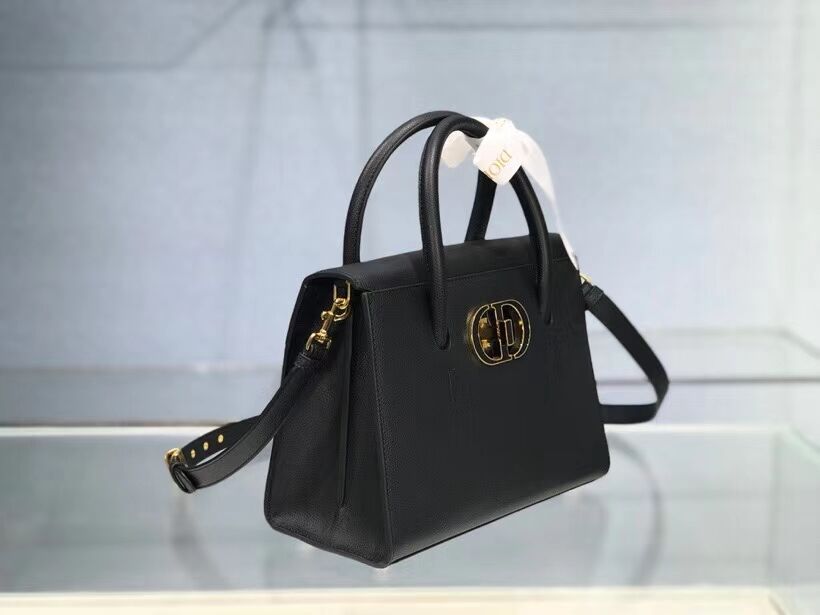 DIOR MEDIUM ST HONORE TOTE Grained Calfskin M9321UMBA black