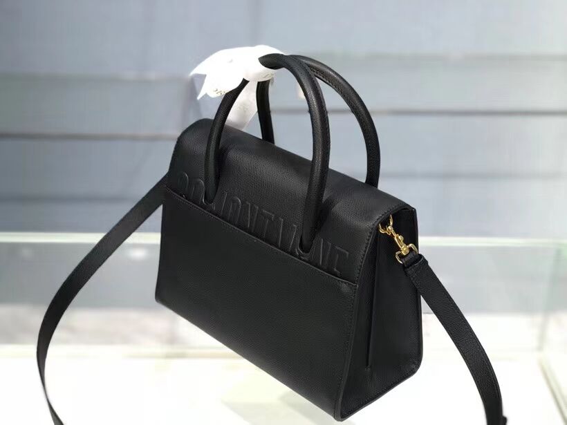 DIOR MEDIUM ST HONORE TOTE Grained Calfskin M9321UMBA black