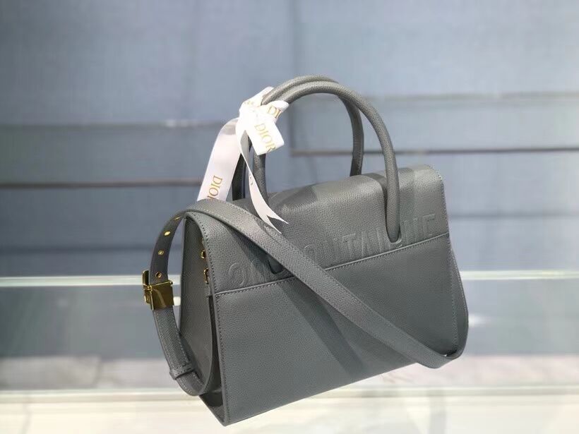 DIOR MEDIUM ST HONORE TOTE Grained Calfskin M9321UMBA  gray