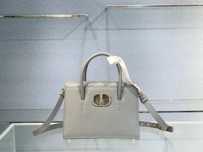 DIOR MEDIUM ST HONORE TOTE Grained Calfskin M9321UMBA gray