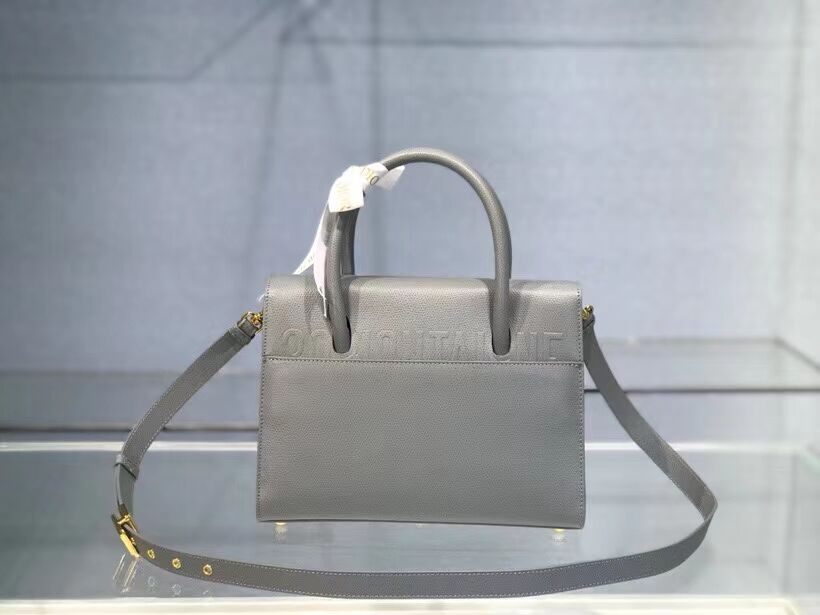 DIOR MEDIUM ST HONORE TOTE Grained Calfskin M9321UMBA  gray