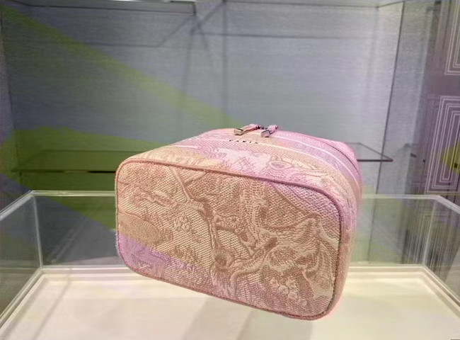  Dior Toile de Jouy Embroidery DIORTRAVEL VANITY CASE S5480V pink
