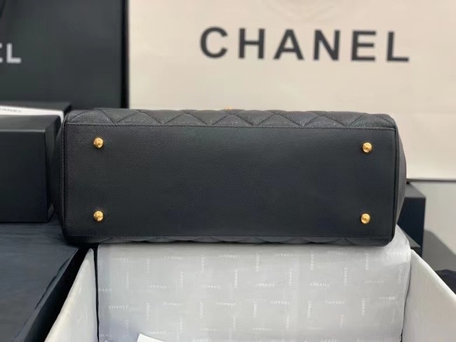 Chanel flap bag Grained Calfskin & & Gold-Tone Metal A92233 black