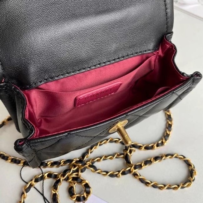 Chanel mini flap bag Sheepskin & Gold-Tone Metal AP1738 black