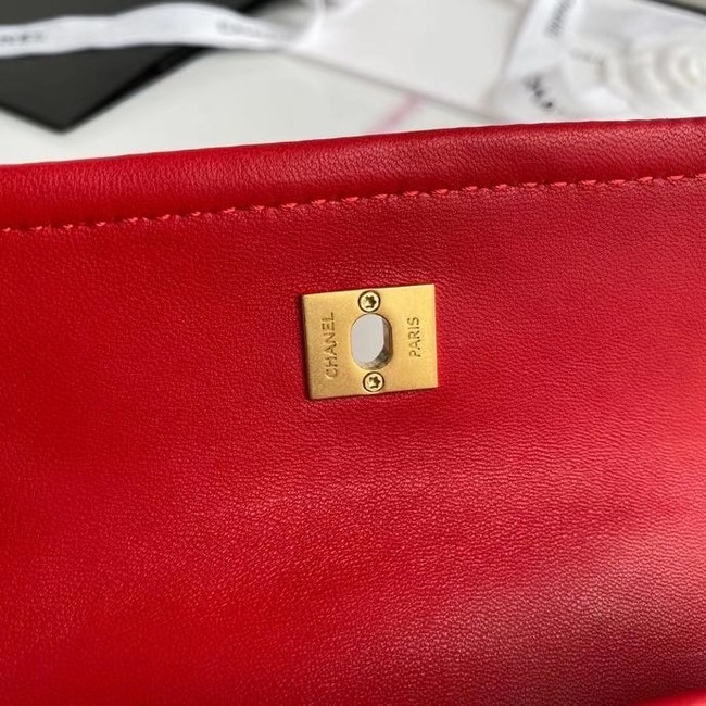 Chanel mini flap bag Sheepskin & Gold-Tone Metal AP1738 red