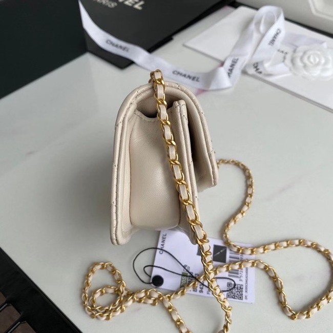 Chanel mini flap bag Sheepskin & Gold-Tone Metal AP1738 Beige