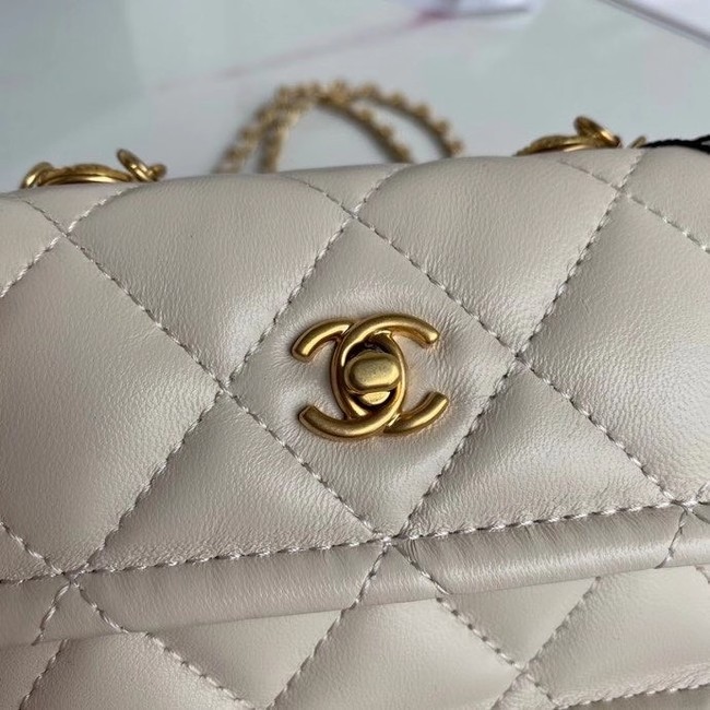 Chanel mini flap bag Sheepskin & Gold-Tone Metal AP1738 Beige