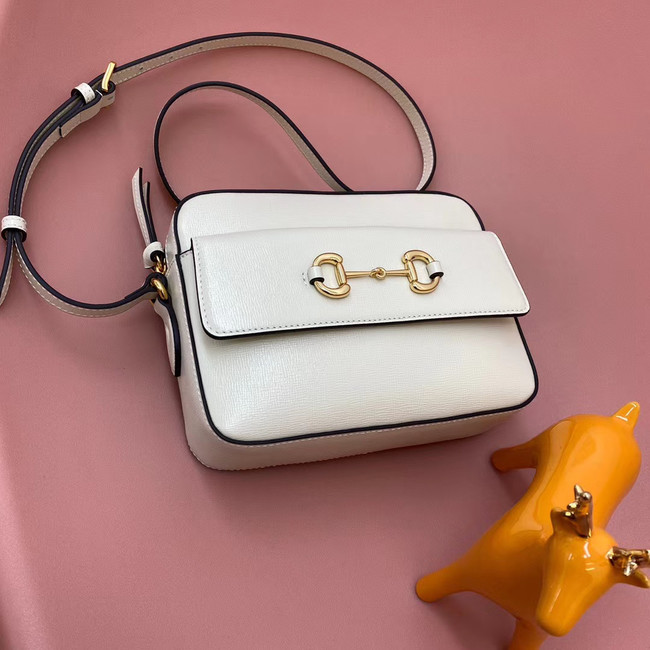 Gucci Horsebit 1955 small shoulder bag 645454 White