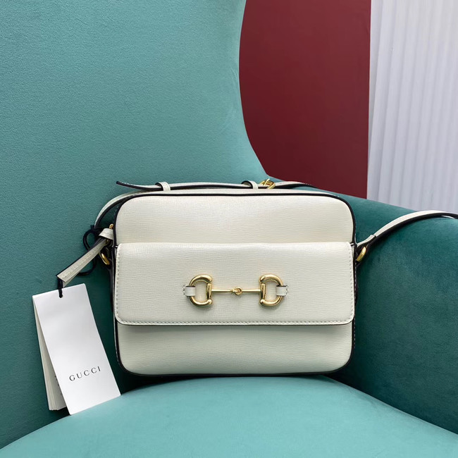 Gucci Horsebit 1955 small shoulder bag 645454 White