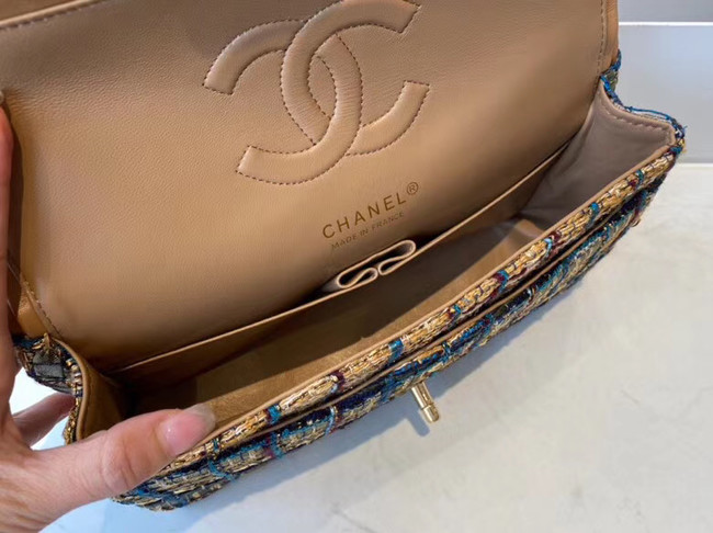 Chanel classic handbag Tweed & Gold-Tone Metal A01112-1 