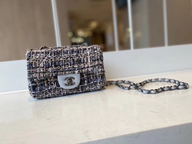 Chanel classic handbag Tweed & silver-Tone Metal A01116-5