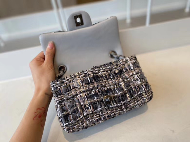 Chanel classic handbag Tweed & silver-Tone Metal A01116-5