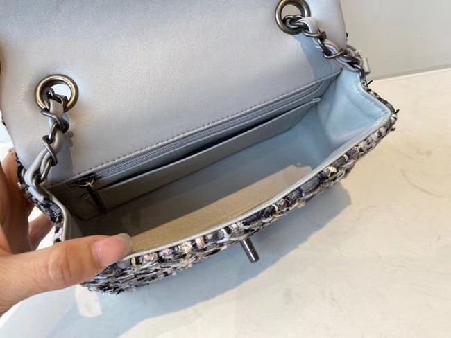 Chanel classic handbag Tweed & silver-Tone Metal A01116-5