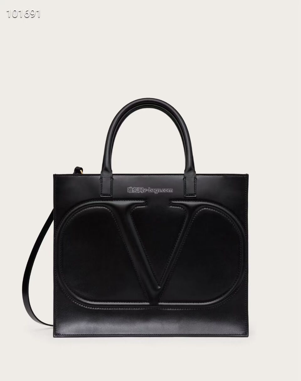 VALENTINO Origianl leather tote V2021 black