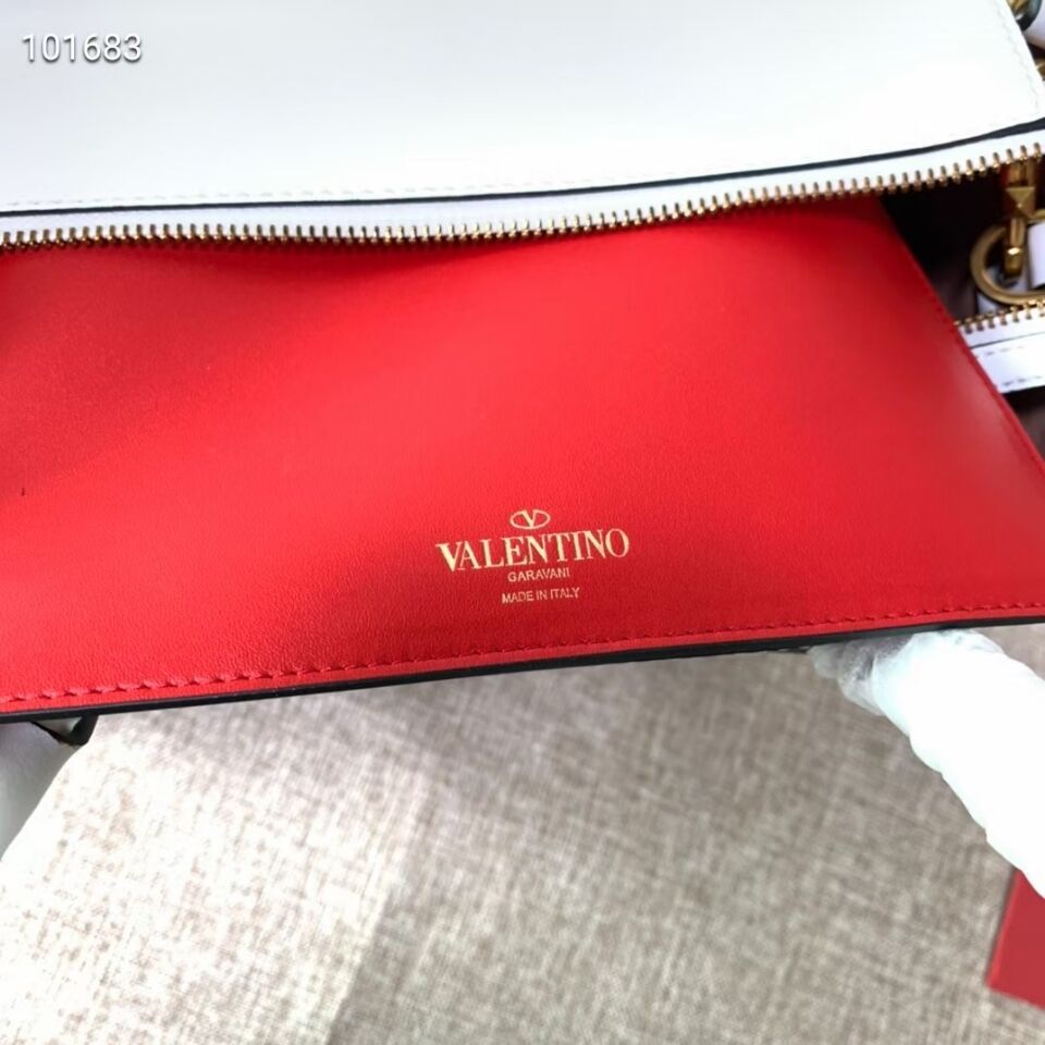 VALENTINO Origianl leather tote V2021 white