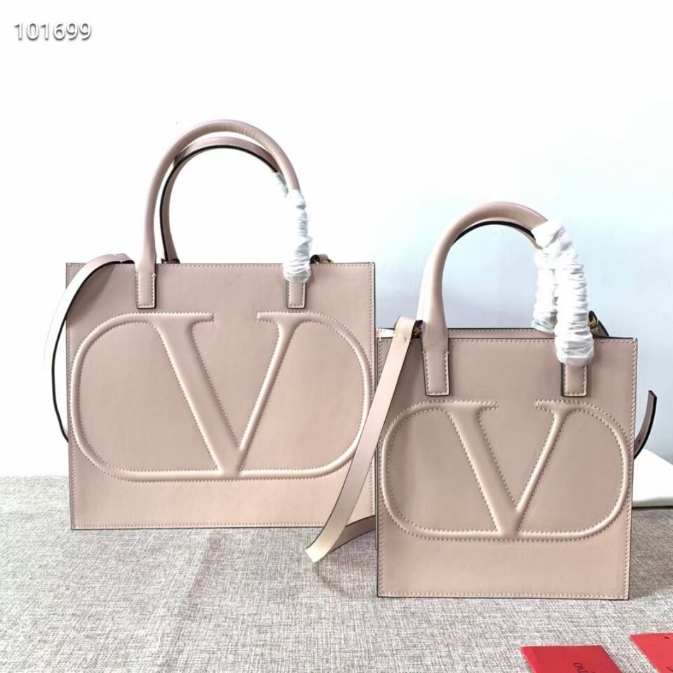 VALENTINO Origianl leather tote V2022 light pink