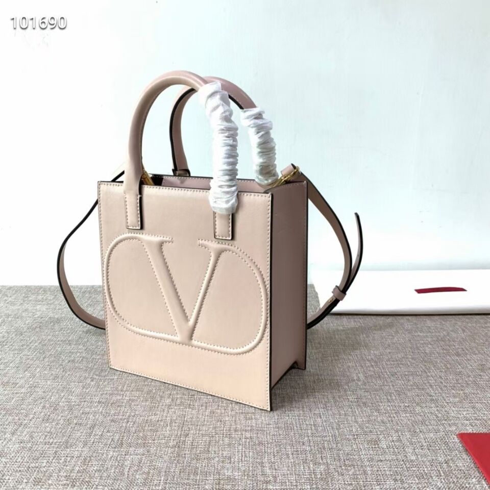 VALENTINO Origianl leather tote V2022 light pink