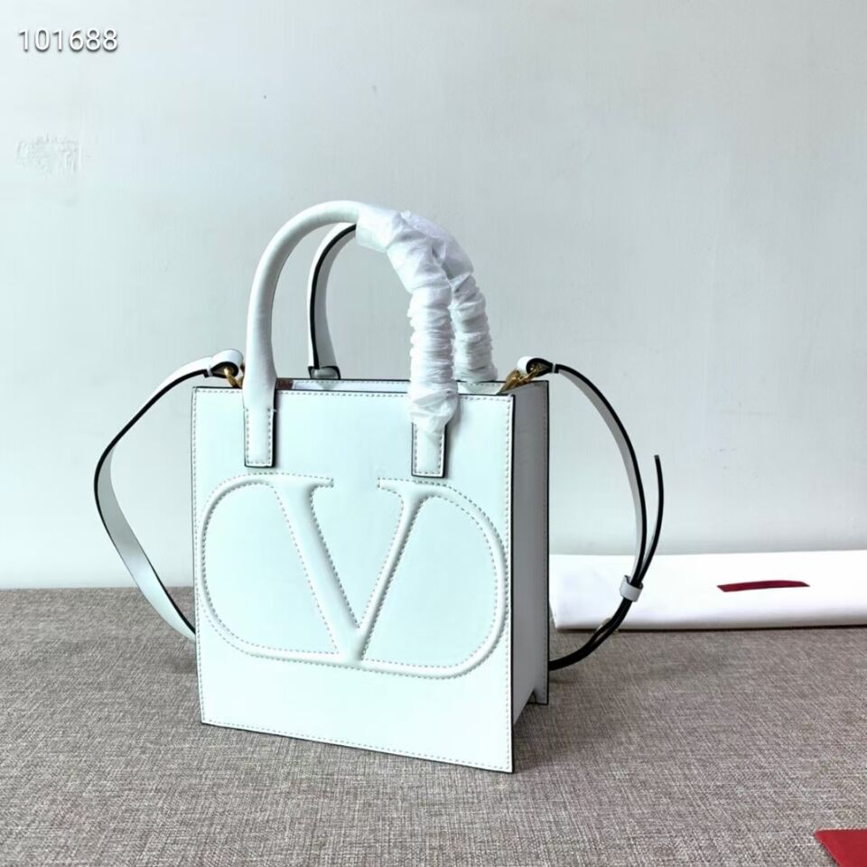 VALENTINO Origianl leather tote V2022 white