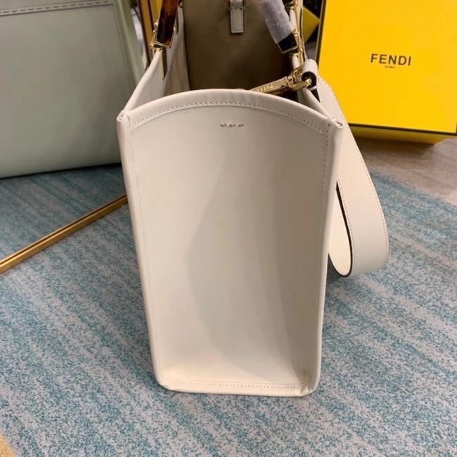 FENDI SUNSHINE MEDIUM beige leather shopper 8BH386A