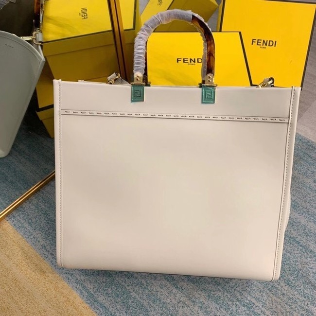 FENDI SUNSHINE MEDIUM beige leather shopper 8BH386A