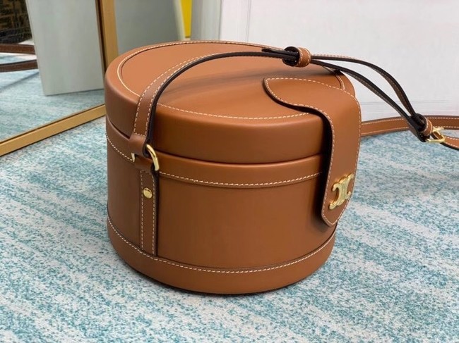 CELINE MEDIUM CAMARAT BAG IN NATURAL CALFSKIN 195192 brown