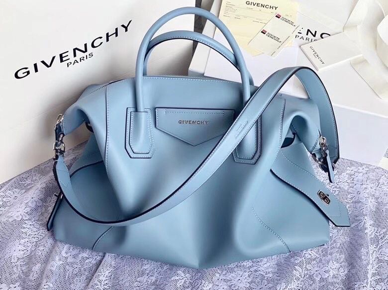 GIVENCHY Original Leather Shoulder Bag 63188 sky Blue