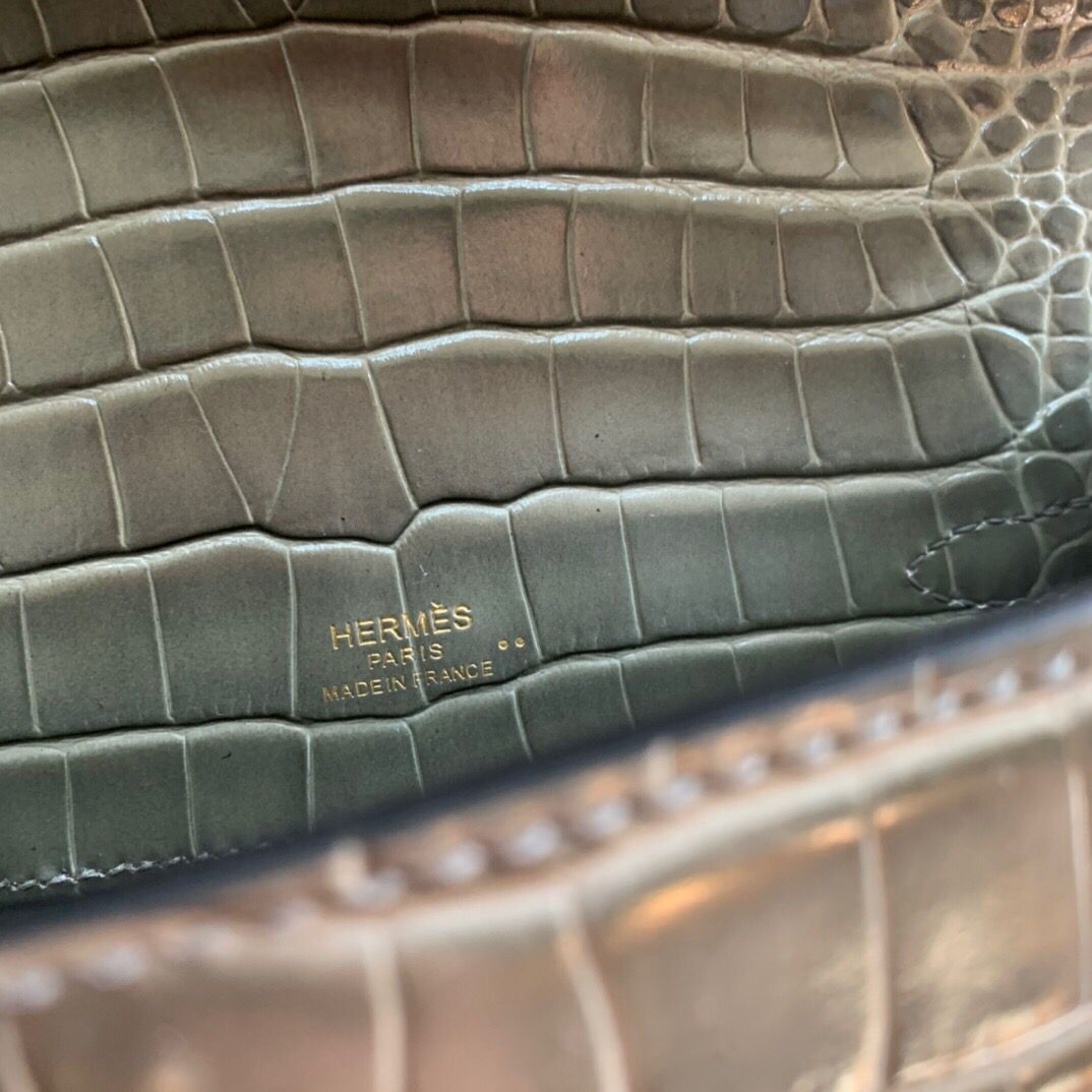 Hermes Kelly 22cm Tote Bag Original Leather KL22 gray
