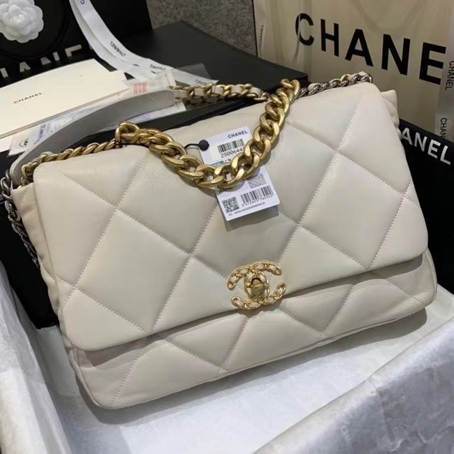 chanel 19 large flap bag AS1162 Beige