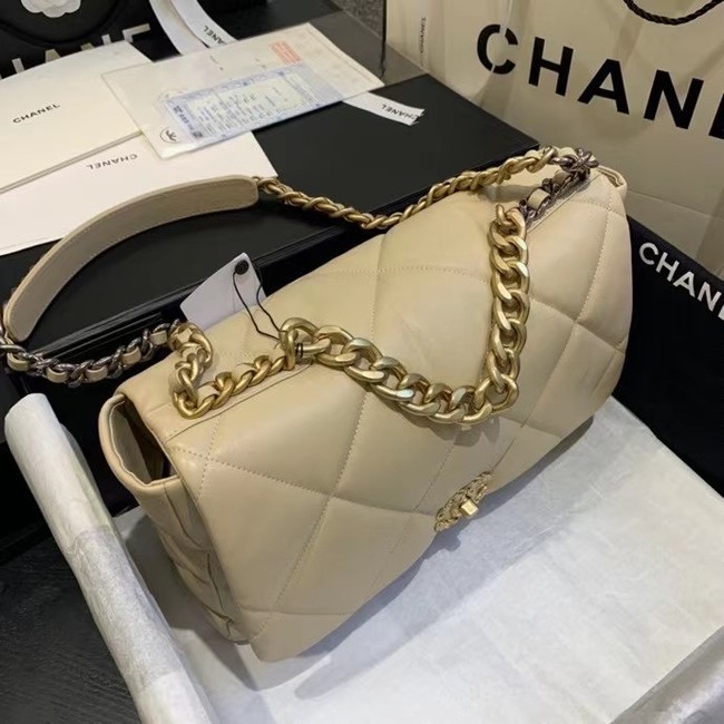 chanel 19 large flap bag AS1161 Light apricot