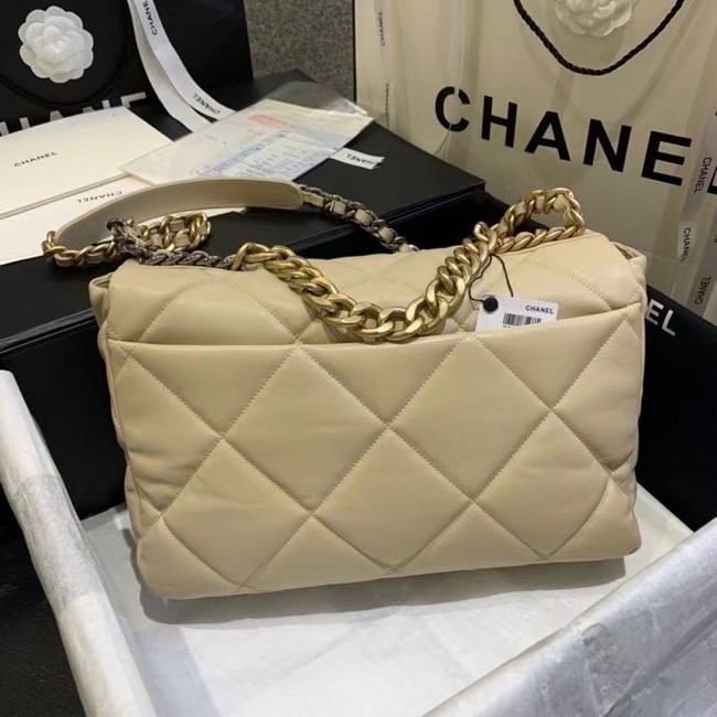 chanel 19 large flap bag AS1161 Light apricot