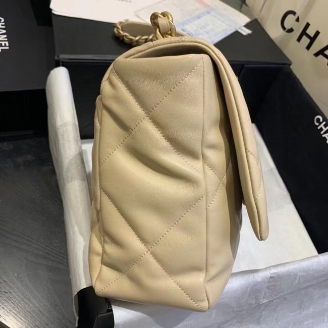 chanel 19 large flap bag AS1161 Light apricot