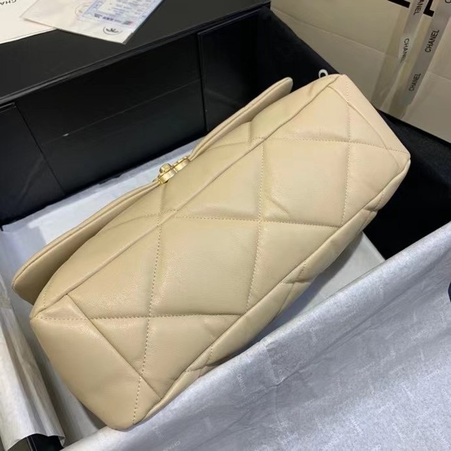 chanel 19 large flap bag AS1161 Light apricot