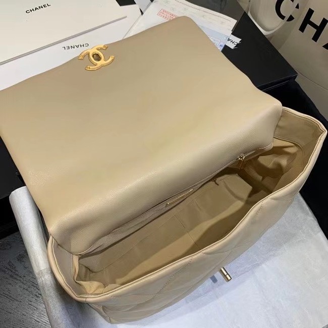 chanel 19 large flap bag AS1161 Light apricot