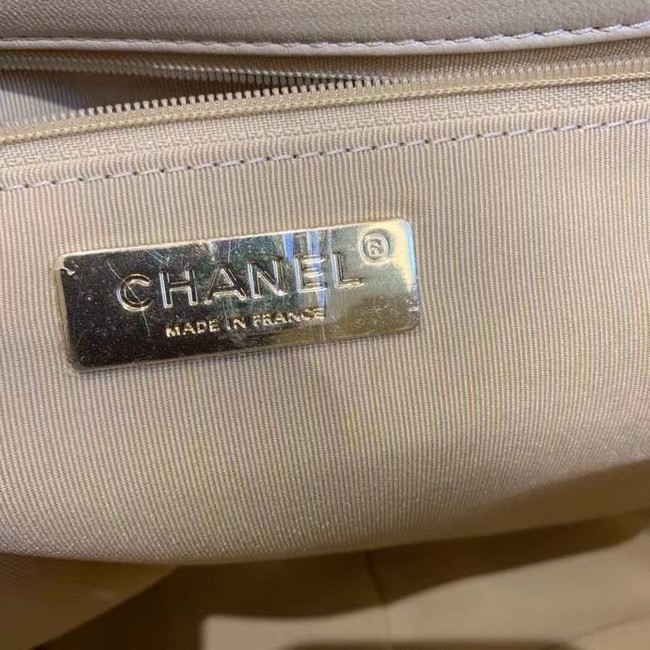 chanel 19 large flap bag AS1162 Light apricot