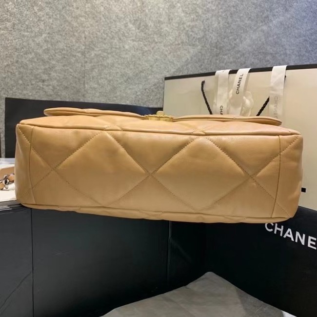 chanel 19 large flap bag AS1161 apricot