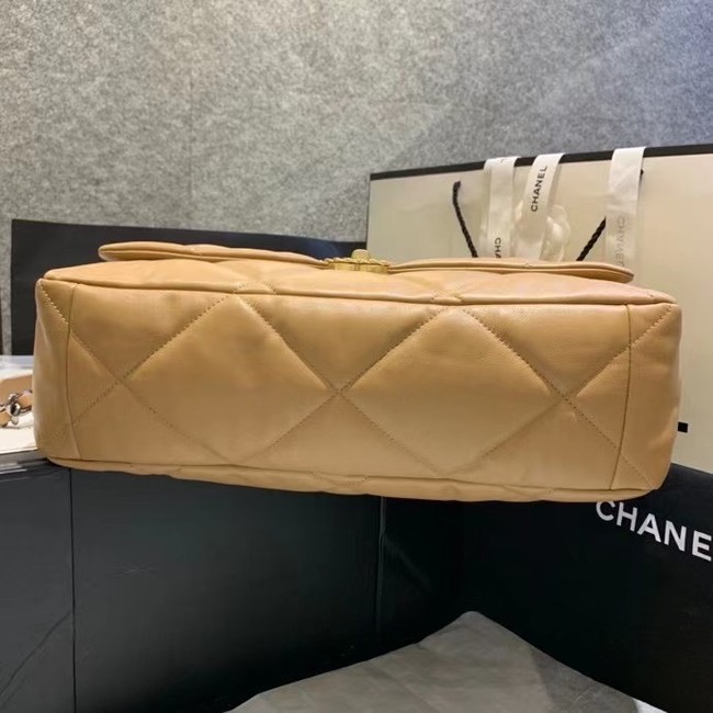 chanel 19 large flap bag AS1162 apricot