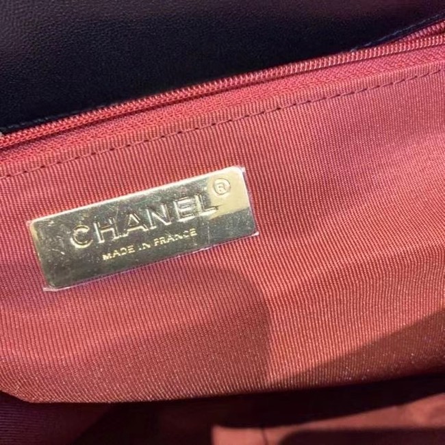 chanel 19 large flap bag AS1161 black