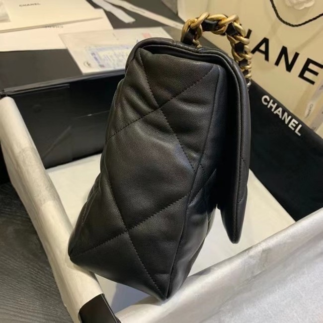 chanel 19 large flap bag AS1161 black