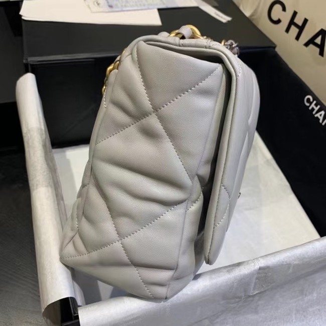 chanel 19 large flap bag AS1161 gray